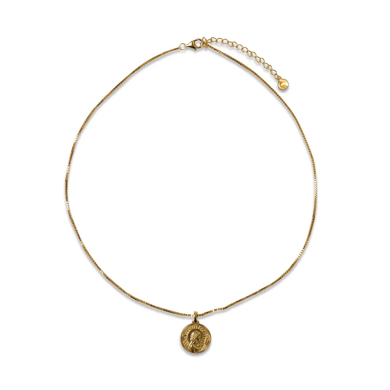 سكوربيورايزينغ قلادة برج العذراء مطلية بالذهب عيار